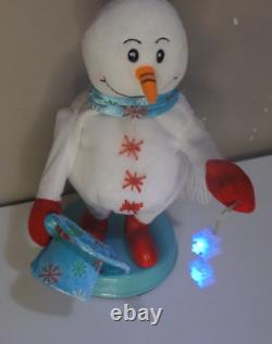 Gemmy Animated Snowflake Spinning Snowman Snow Miser Blue TESTED WORKS READ