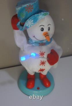 Gemmy Animated Snowflake Spinning Snowman Snow Miser Blue TESTED WORKS READ