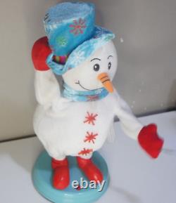 Gemmy Animated Snowflake Spinning Snowman Snow Miser Blue TESTED WORKS READ