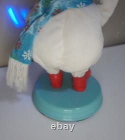 Gemmy Animated Snowflake Spinning Snowman Snow Miser Blue TESTED WORKS READ