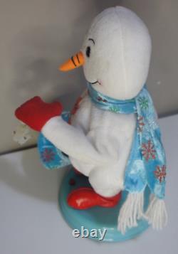 Gemmy Animated Snowflake Spinning Snowman Snow Miser Blue TESTED WORKS READ