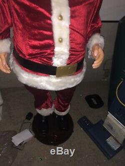 Gemmy Giant 5 Foot Singing, Dancing, Swaying, Animated Santa Claus-Works Great