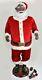Gemmy Life Size Animated Singing Black Santa Figure W Karaoke Mic Read
