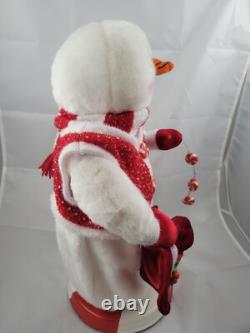 Gemmy Peppermint Twist Snowman Lights/Musical Spinning Works, No Tip Hat, VIDEO