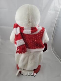 Gemmy Peppermint Twist Snowman Lights/Musical Spinning Works, No Tip Hat, VIDEO