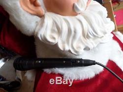 Gemmy Santa Claus Father Christmas Singing and Dancing. 5ft Tall Karaoke Figure