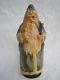 German Paper Mache Candy Container. Santa Claus In Green /blue