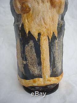 German Paper Mache Candy Container. Santa Claus In Green /blue