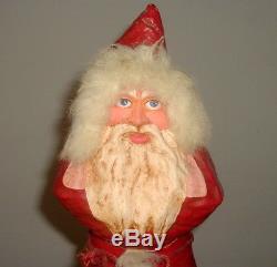 German Paper Mache Vintage Santa Claus Candy Container / Large 18 Tall