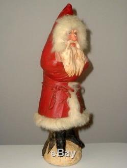 German Paper Mache Vintage Santa Claus Candy Container / Large 18 Tall