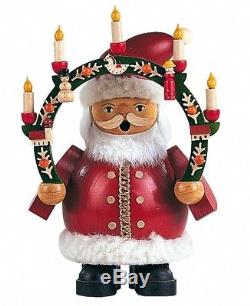 German incense smoker Santa Claus under candlearch, height 16 cm. MU 16031 NEW