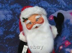 Giant 30 Annalee Classic Santa Claus Doll with Toy Bag On Stand #621002