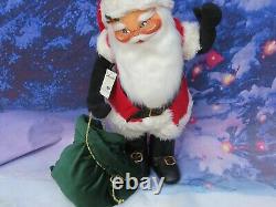 Giant 30 Annalee Classic Santa Claus Doll with Toy Bag On Stand #621002