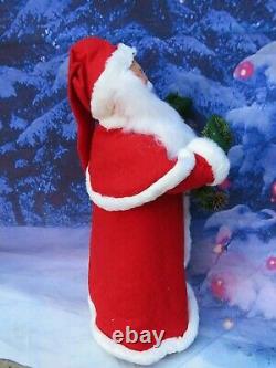 Giant 30 Annalee Santa Claus Doll With Pine Bough & Bird 621004 NEW With Tag