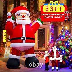 Giant 33Ft Premium Christmas Inflatable Santa Claus for Outdoor Yard Decoration