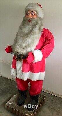 Giant 6 1/2 Foot Tall Santa Claus Made By Harold Gale Displays