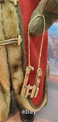 Gorgeous 3 Foot Tall Victorian Style Christmas Santa Claus Figure With Gifts Gorgeous 3 Foot Tall Victorian Style Christmas Santa Claus Figure With Gifts