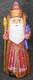 Gorgeous Russian Hand Carved Hand Painted Santa Claus Figure With Gilded Accents