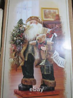 Grandeur Noel 32 Fabric Santa Claus Collectors Edition Christmas Figure with Box