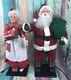 Holiday Creations Mr & Mrs Santa Claus Animated Light Up Set Lot 1998 Works