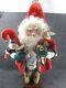 House Of Hatten Santa Claus Figure With Elf Bunny & Bells 22.5 Tall Read Ad