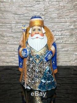 Hand Carved Painted Wooden Santa Claus 11.02 28cm