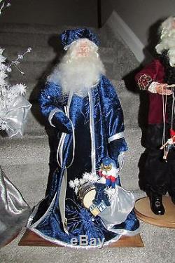 Hand Crafted 18 Christmas Santa Claus Figure Kringles Collection of 7