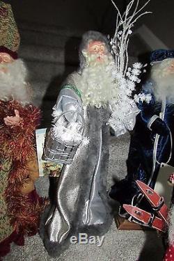 Hand Crafted 18 Christmas Santa Claus Figure Kringles Collection of 7