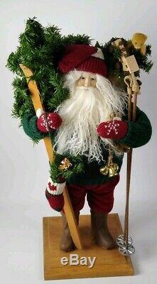 Hand Signed Hand Crafted Lynn Haney 1992 Vintage Santa Claus Mountain Lodge Rare