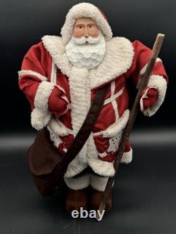 Handcrafted Folk Art Santa Claus Doll Figure Handmade 22 Beautifully Made