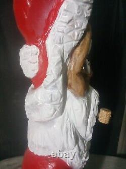 Handmade Christmas Santa Claus Character Wood Chainsaw Carving