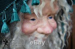 Handmade Life Size Santa Claus Christmas Statue Bavarian Art Wax Face Vtg German