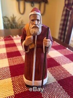 Hans Huggler Wyss Brienz Swiss Wooden Carved Figure Saint Nicholas Santa Claus