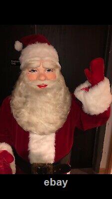 Harold Gale 6 Foot Tall Animated Mechanical Christmas Store Display Santa Claus