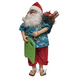 Hawaiian Christmas Santa Clause 38 Figure Boogie Board