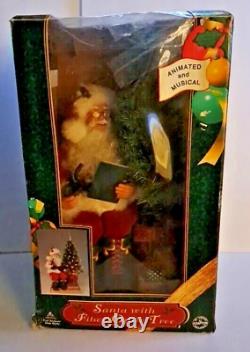 Holiday Creations Animated Christmas Santa with Fiber Optic Tree & Music 1999