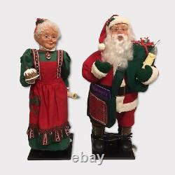 Holiday Creations Mr & Mrs Santa Claus Christmas Animated Motion Lights Figures