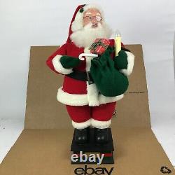 Holiday Creations Santa Claus 1993 Animated Figure Moving Light Gift Candle 8. B5