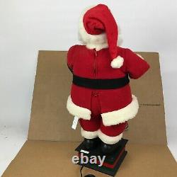 Holiday Creations Santa Claus 1993 Animated Figure Moving Light Gift Candle 8. B5