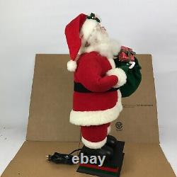 Holiday Creations Santa Claus 1993 Animated Figure Moving Light Gift Candle 8. B5