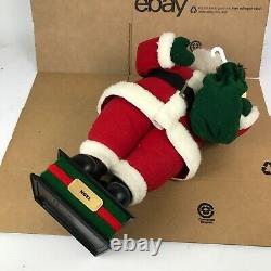 Holiday Creations Santa Claus 1993 Animated Figure Moving Light Gift Candle 8. B5