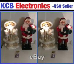 Holiday Creations Santa Claus / Telco Motion-ette Angel Animated Figures Candle