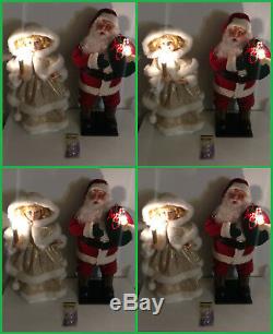 Holiday Creations Santa Claus / Telco Motion-ette Angel Animated Figures Candle