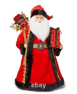 Holiday Lane Royal Holiday Red and Black Caucasian 18 Santa