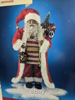 Holiday Living 28 African American Animated Musical Santa Claus NIB