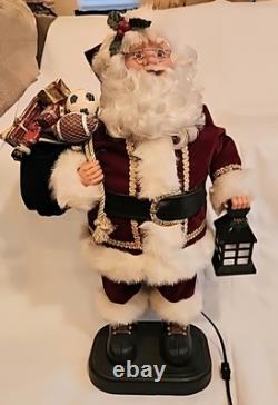 Holiday Living Animated 30 Santa Claus with Lantern Christmas