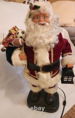 Holiday Living Animated 30 Santa Claus with Lantern Christmas