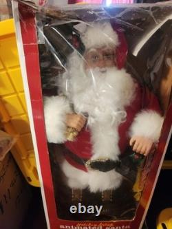 Holiday Living Animated 30 Santa Claus with Lantern Christmas