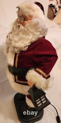 Holiday Living Animated 30 Santa Claus with Lantern Christmas