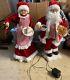 Holiday Living Santa & Mrs. Claus Animated Christmas Figures Hot Cocoa Cake Rare
